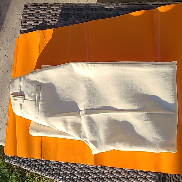 Sezane mid-high waist wool chuck trousers ecru - Picture 12 of 16